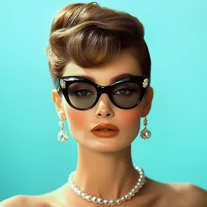 A profile pic for Instagram resembling Audrey Hepburn in breakfa...