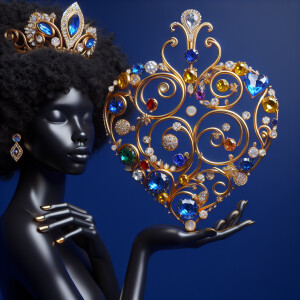 VCraft a 3-D image showcasing the name 'KAREN' in a luxurious go...
