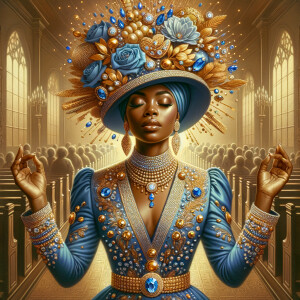 Create an illustration that embodies spirituality and a deep con...