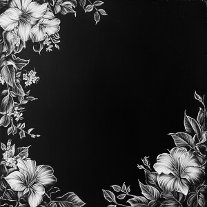 Black background draw a border and leave it on edge