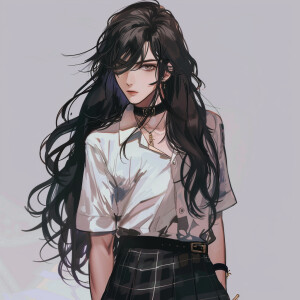 a feminine boy, girly boy, cute boy, trap, long hair, girly outf...