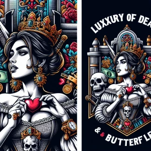 Shaped Logo
 brand name [Dead Hearts & Butterflies]
Anime logo
E...