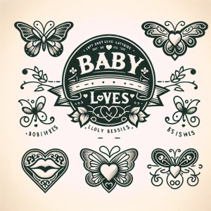 Different shaped logos for (Baby loves) logo
Use butterflies and...