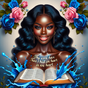 Create an image of an ultra-light-skinned African-American woman...
