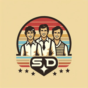 Create an emblem for a group of 3 men who love fun. The group's...