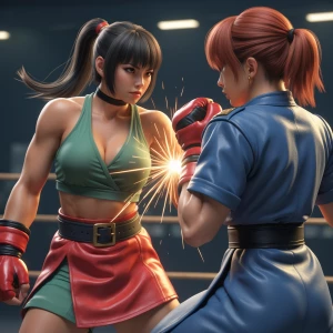 Street Fighter II. Blanka nailing chun li from behind using the...
