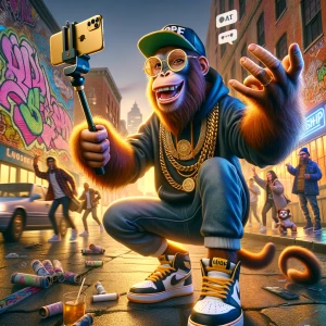 An anthropomorphic orangutan with hip-hop flair hosts a lively l...