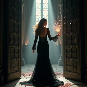 A mystical, awe-inspiring moment of Dahlia standing before the t...