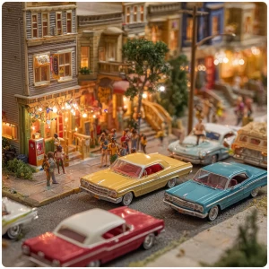 A macro view of the 70 street block figueroa street in South Cen...