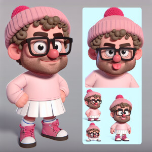 Draw Peter griffin in Meg griffin clothes