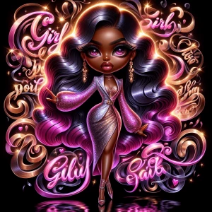 32k Surrealist + Calligraphy Design transformed into a digital c...