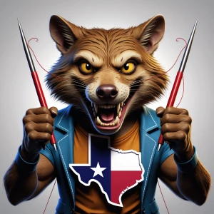 A highly detailed logo of an anthropomorphic mongoose with a wil...