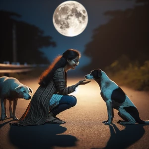 Bijal 30 yr old without glasses bending leg knees with dog khali...