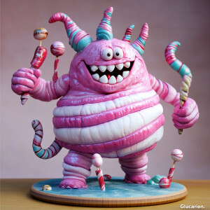 Ultra realistic, ,  realistic . (In the candy land,  there's a c...