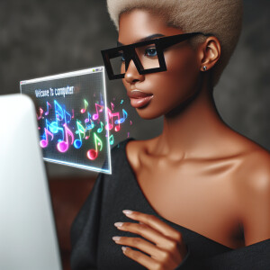 Picture a beautiful LIGHT SKIN African American woman. She has o...