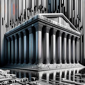 "Visualize a striking, abstract composition composed entirely of...