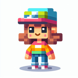 Cute girl in roblox style