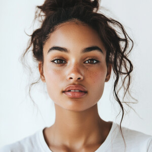 A portrait of an attractive 21-year-old African American woman f...