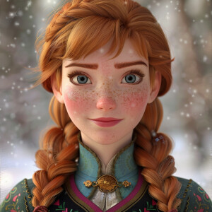 Photorealistic image, high resolution, head to toe. Anna from th...