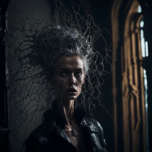 Award-winning photography, An gorgeous blonde young screaming wo...