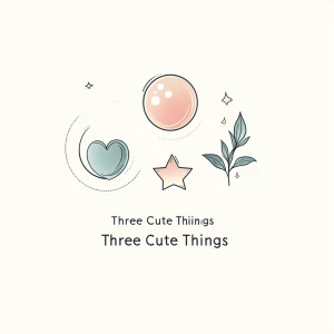 Design a magical, abstract logo for a brand called “Three Cute T...