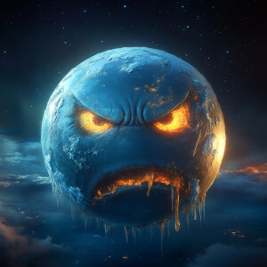 The entire sphere of the beautiful earth as seen from outer spac...