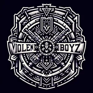 Badass 'Violent Boyz' logo more intricate details thick outlines
