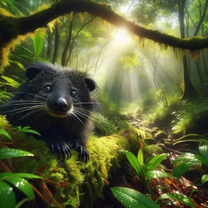 Binturong in a forrest
