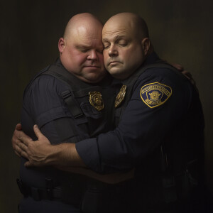 Lifesize digital photography portrait of a fully uniformed middl...