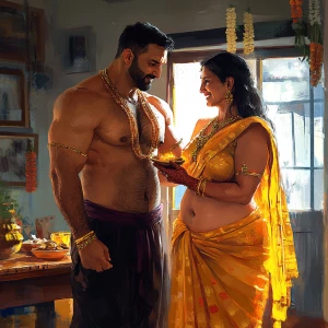 (Realism art),a man (muscular beefy ,sweaty criminal)celebrating...