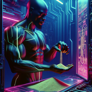 Make it happen Man, a tall African American muscular Nigerian ma...