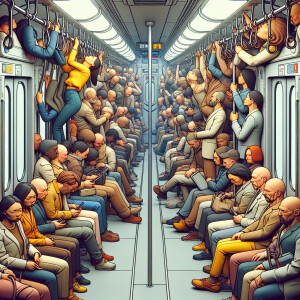 Много людей в метро