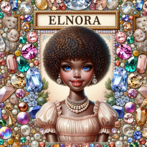 Design a square-shaped tag with the name African-American “Elnor...
