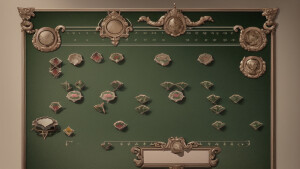 Napoleon strategizing at a map table