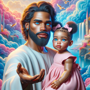 Create a 3D realistic artwork featuring the phrase 'Jesus Saves'...
