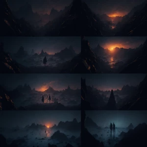 Compose a poem reflecting on the serene beauty of a sunset at a...