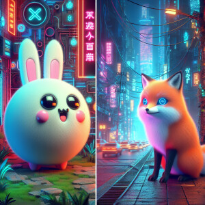 A round bun with eyes and mouth met a bioengineered fox in the f...