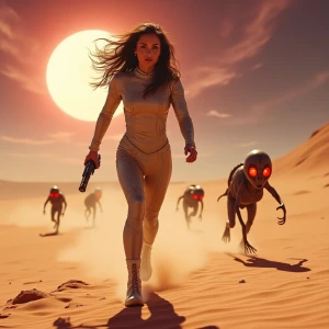 A dynamic action shot of Dahlia Valentina fit tall supple well e...