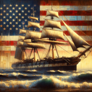 an ultra realistic abstract cavas oil painting of a United State...