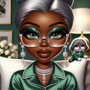 Create an image of a modern African-American, Betty Boop reimagi...