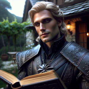 Caranthir-Ar-Fieniel from the Witcher. Black eldritch armor. Pal...