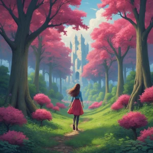 Создайте изображение в сказочном, фентезийном стиле: молодая дев...