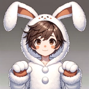 Chara from Undertale Wearing a Bunny suit