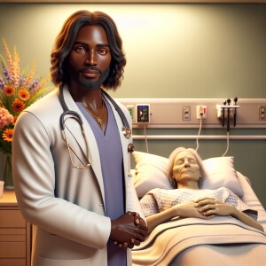 Create a more realistic and human-like 3-D image of an African-A...