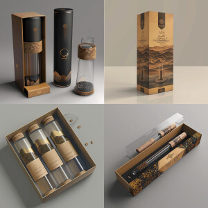 Luxurious product package box shaped like cigar box type style o...