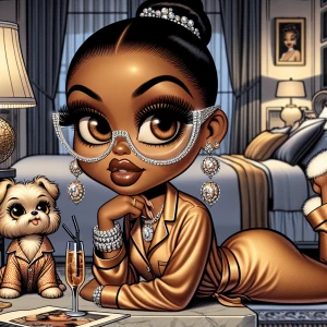 Create an image of a modern African-American, Betty Boop reimagi...