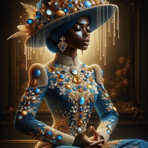 Create an illustration that embodies spirituality and a deep con...
