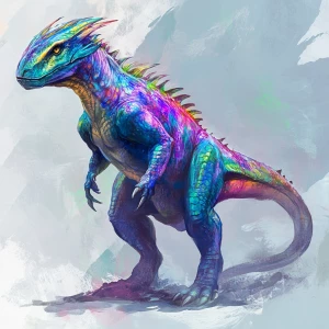 a magnificent, bipedal creature that stands at an imposing heigh...