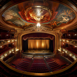 A 1920s theater that is glamorous looking