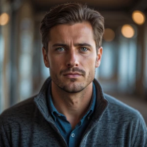 Photography, look to the front, caucasian man